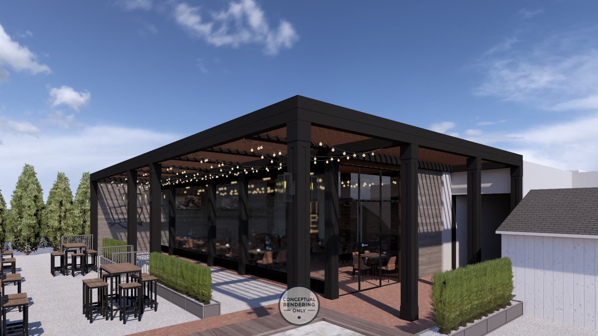 Tommy's Tavern + Tap Sea Bright NJ — Motorized Louvered Roof detail